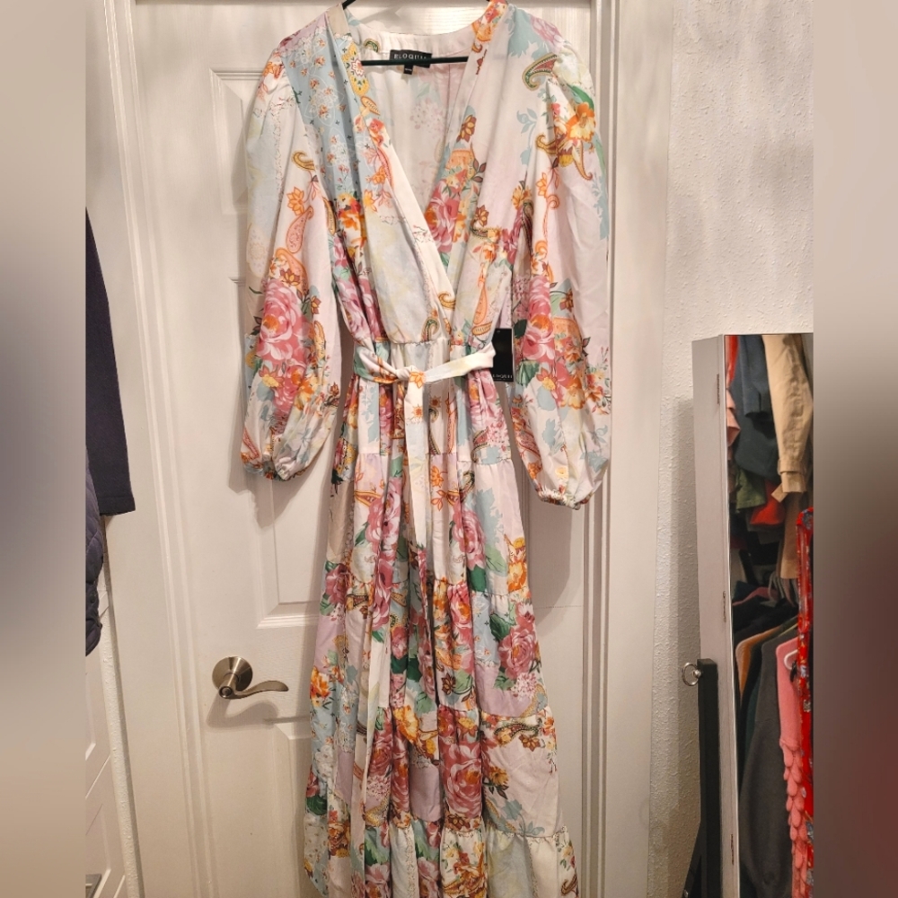 Eloquii Size 20 long sleeve maxi dress